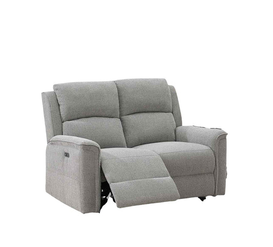 Ashmoor 2 Seater Sofa Light Grey (Power Recliner)