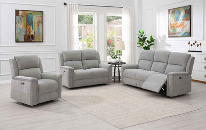 Ashmoor 3 Seater Sofa Light Grey (Power Recliner)