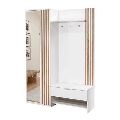 Hallway Unit ROCHESTER White with Lamella