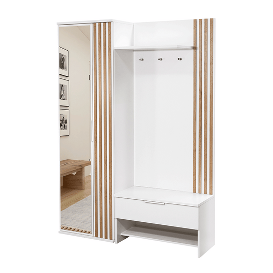 Hallway Unit ROCHESTER White with Lamella