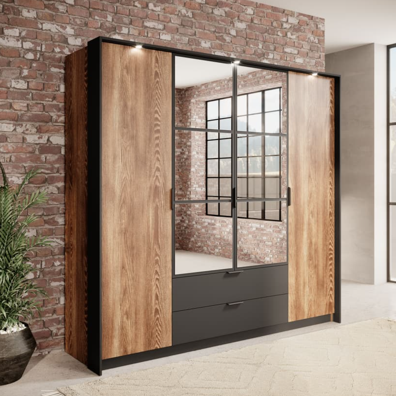 Milton Hinged Door Wardrobe 223cm