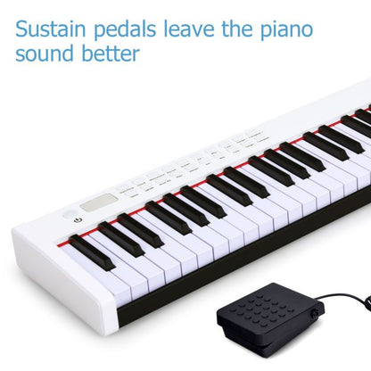 Portable Electronic Keyboard with Full-Size Weighted Keys-White