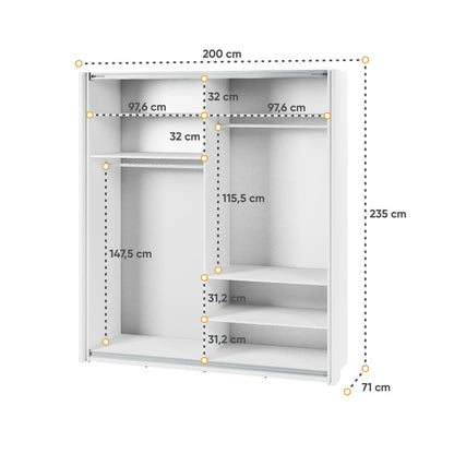 Maxi MX-04 Sliding Door Wardrobe 200cm