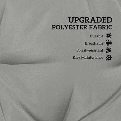 Outsunny 2 Seater Bench Pad, Garden Chair Cushion with Back and Ties for Indoor and Outdoor Use, 98 x 100 cm, Light Grey