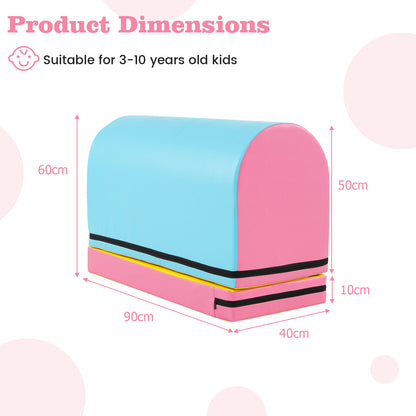 Mailbox Tumbling Mat with Detachable Mat and Carrying Handle-Multicolor