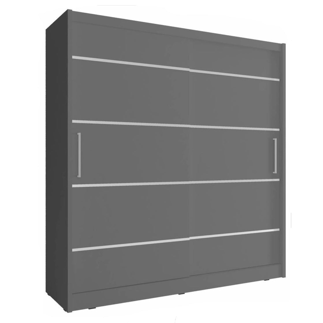 Maja Alu Sliding Door Wardrobe 180cm