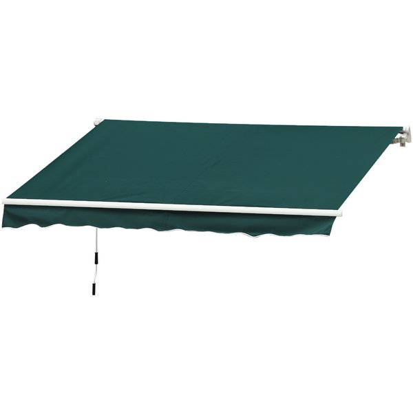 3.5x2.5 M Manual Retractable Awning - Green