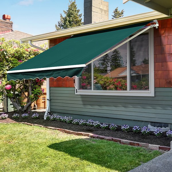 3.5x2.5 M Manual Retractable Awning - Green