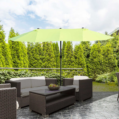 Parasol dwustronny Outsunny, 2,7x4,6 szer. x 2,4 wys. m-zieleń trawiasta