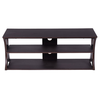 Media Console Table with Open Storage Shelves for Living Room Bedroom