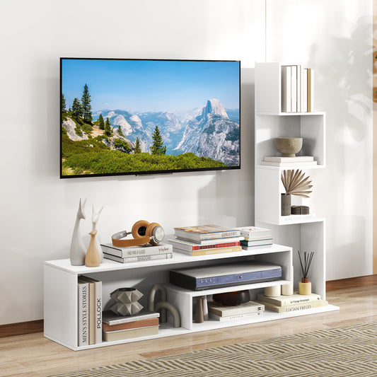 Media Console Table Cube TV Stand for TVs up to 50 Inch-White