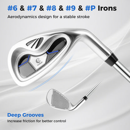 Men's Right Handed Complete Golf Clubs Set-Blue