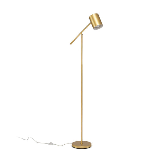 Metal Floor Lamp with Adjustable Height and Angle for Bedroom-Golden