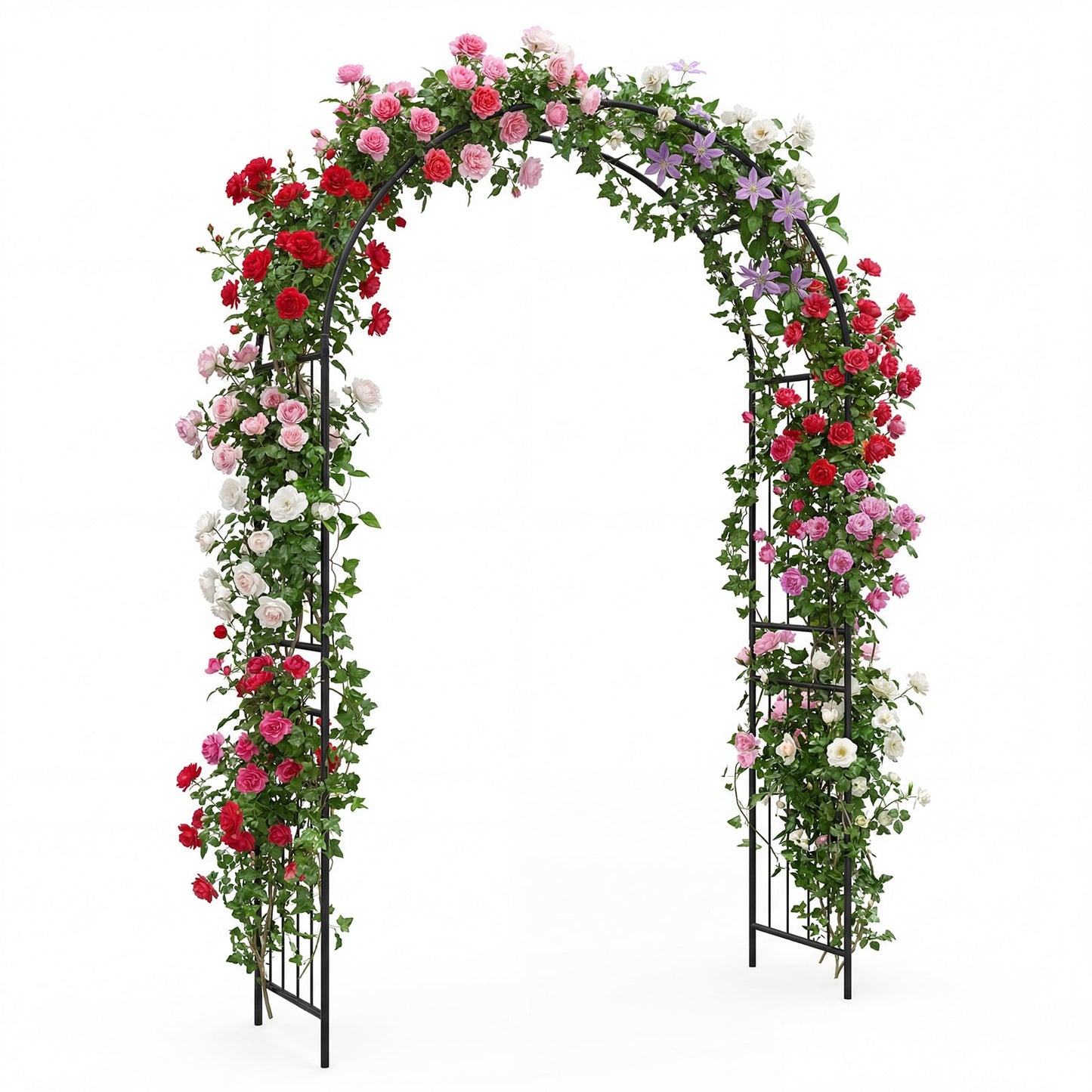 Metal Garden Arbor 103 x 49.5 x 223 CM Heavy-Duty Archway Decoration