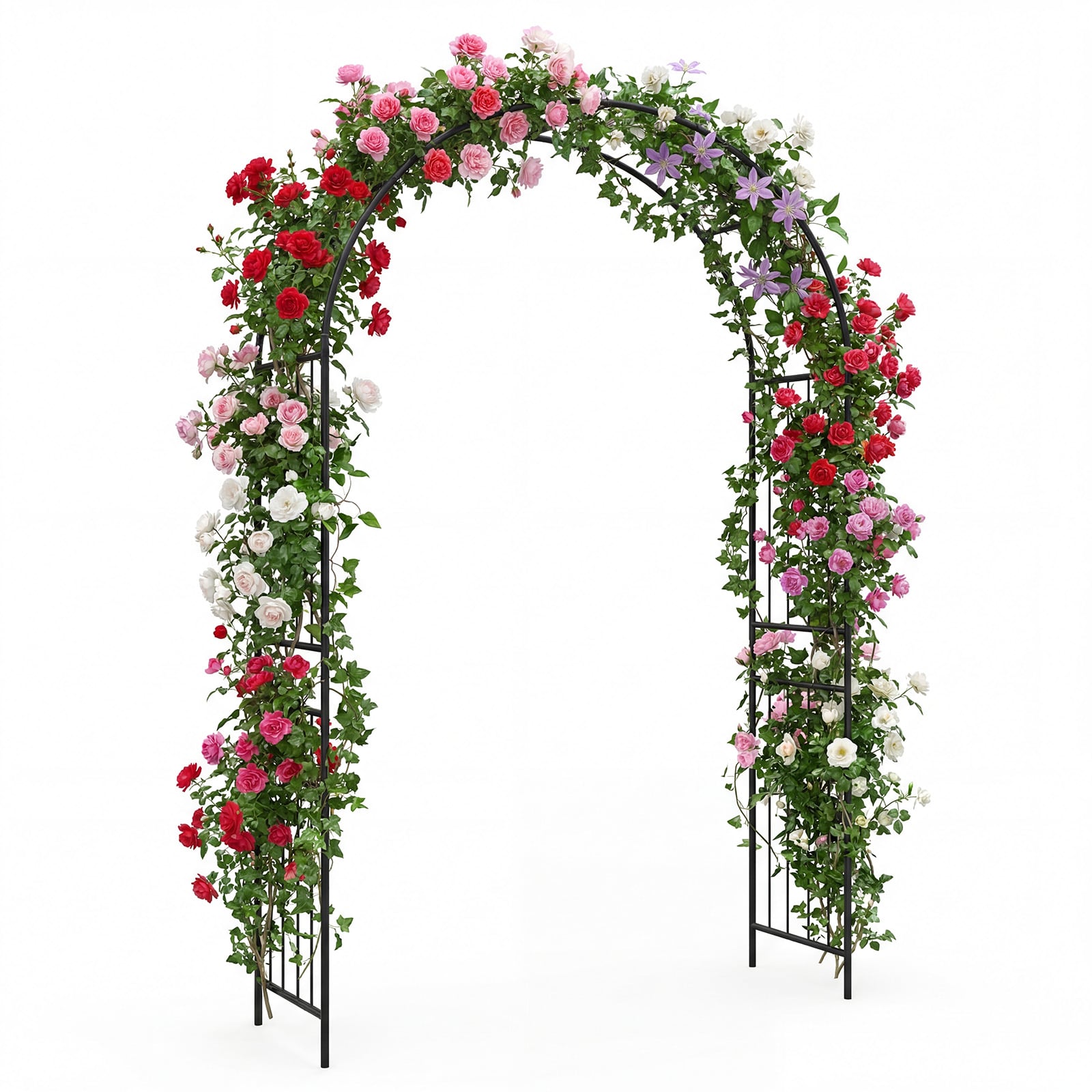 Metal Garden Arbor 103 x 49.5 x 223 CM Heavy-Duty Archway Decoration