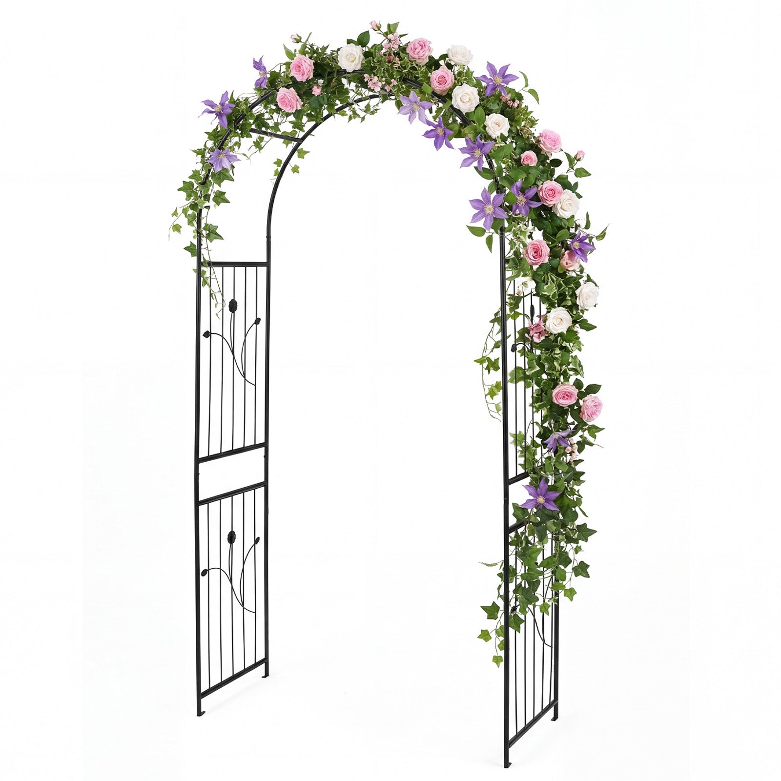 Metal Garden Arbor 103 x 49.5 x 223 CM Heavy-Duty Archway Decoration