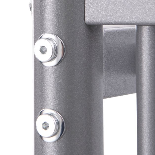 Metal Space-saving Loft Bed Frame with Full-length Safety Guardrail-Silver