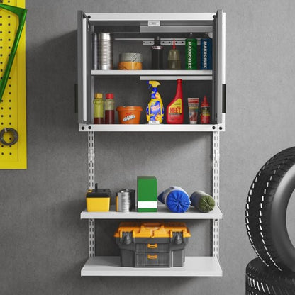 Metal Wall Cabinet with Lock and 3 Adjustable Shelves