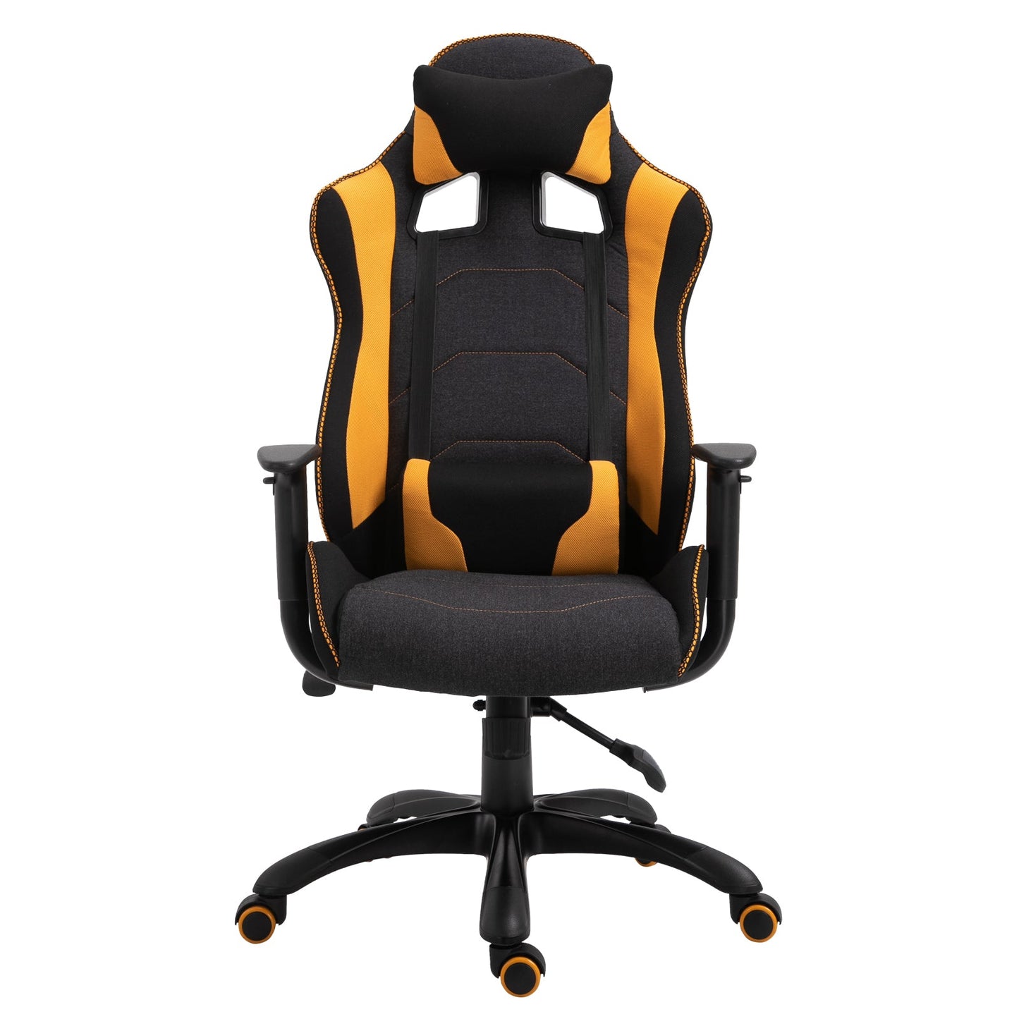 Vinsetto Polyester Ergonomic Gaming Chair w/ Adjustable Pillow Orange