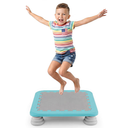 Mini Trampoline for Kids with Removable and Non-Slip Foot Pads-Blue