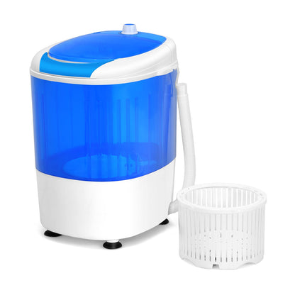 2 in 1 Mini Single Tub Washer Spin Dryer Semi-automatic-Blue