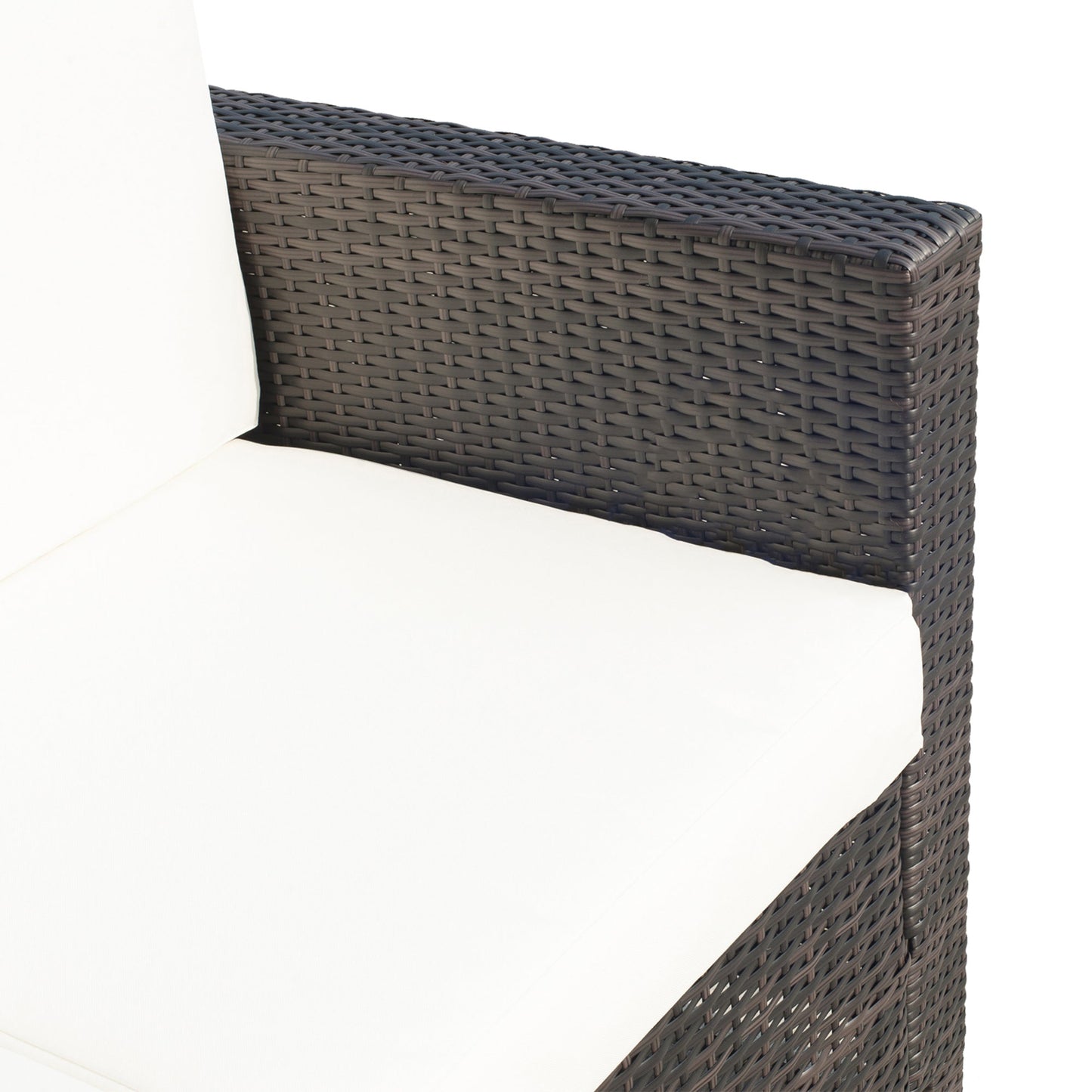 أريكة Outsunny Garden Rattan بمقعدين للحديقة الخارجية وأثاث منسوج من الخيزران للفناء وأريكة مزدوجة بمقعدين باللون البني