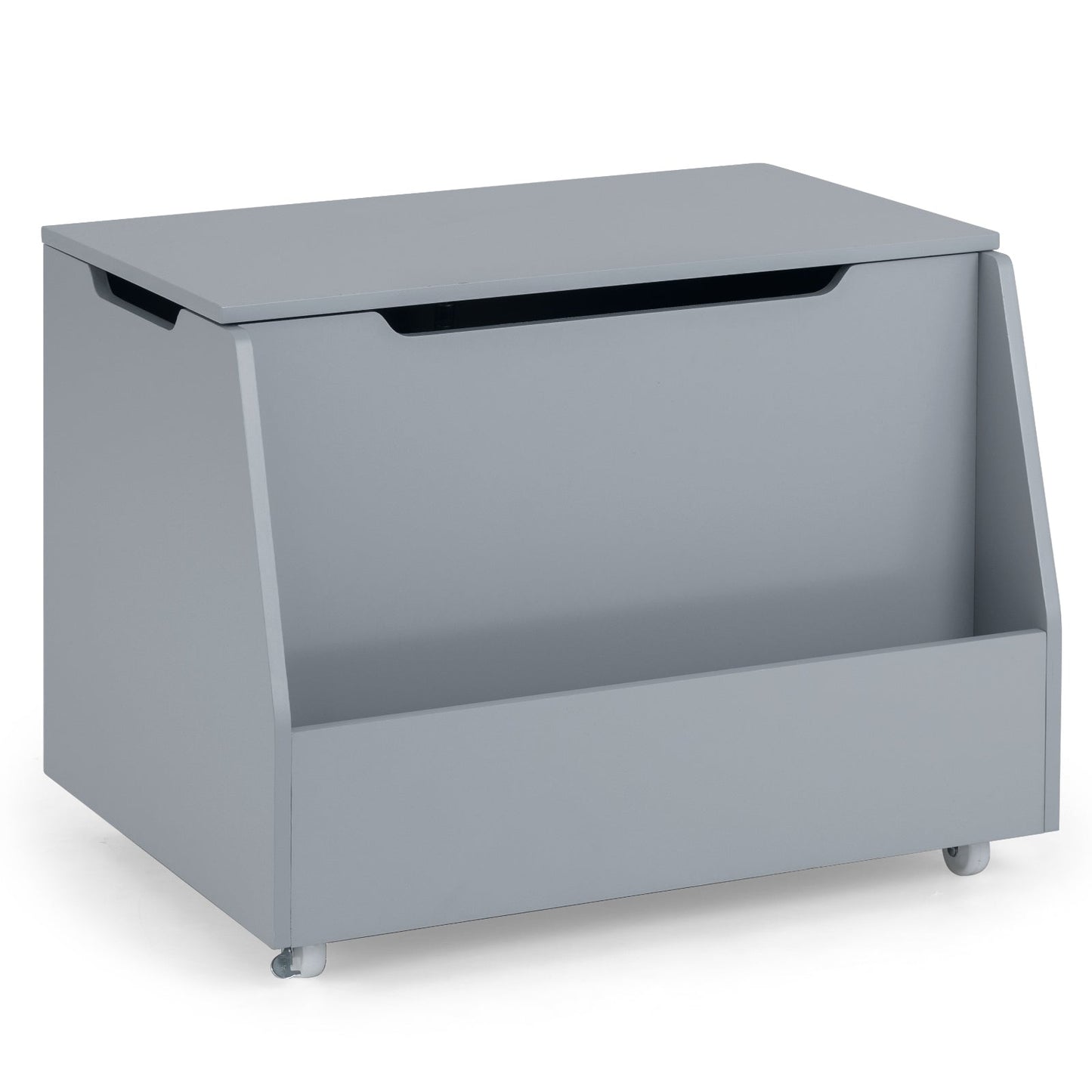 Mobile Toy Storage Organizer with Bookshelf and Wheels for Playroom Bedroom-Grey