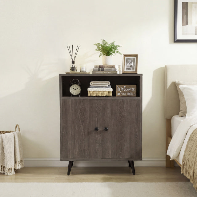 Modern Enclosure Cat Litter Box with Entry-Grey
