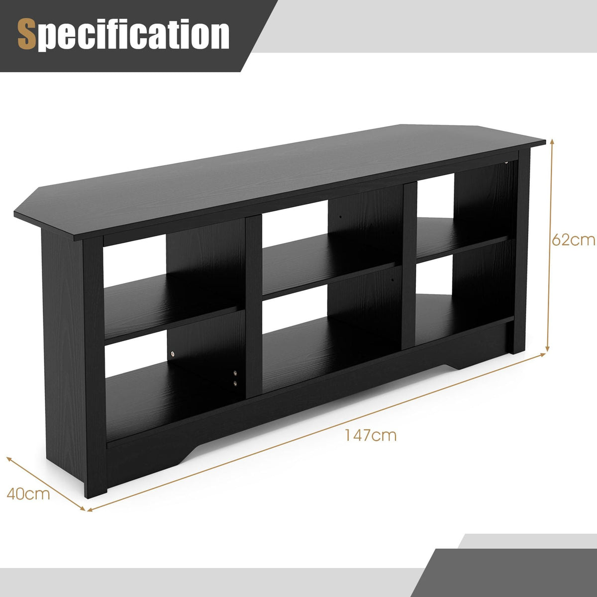 Modern TV Stand and Recessed Electric Fireplace Bundle-Black