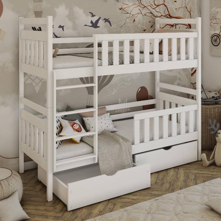 Wooden Bunk Bed Monika with Storage