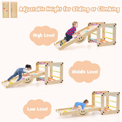Montessori Climbing Set for Toddlers Foldable with Fun Seesaw-Colourful