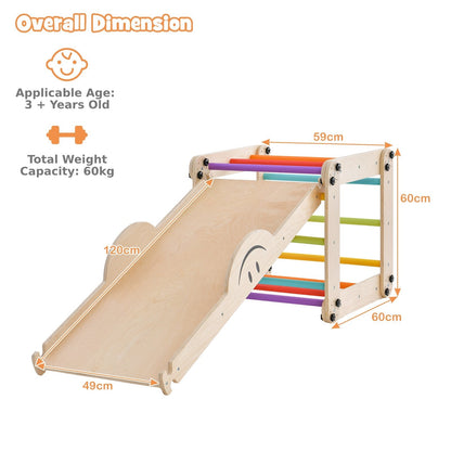 Montessori Climbing Set for Toddlers Foldable with Fun Seesaw-Colourful