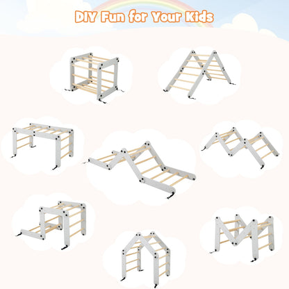 Montessori Climbing Set for Toddlers Foldable with Fun Seesaw-Grey
