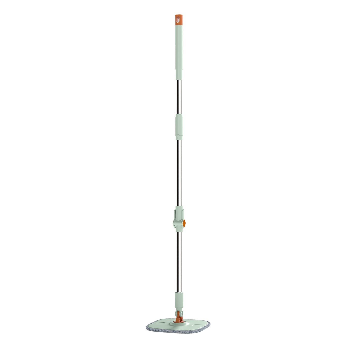 Mop and Bucket Set with Wringer Flat Floor Mop and Bucket System with 2/8 Washable Microfiber Pads-Green