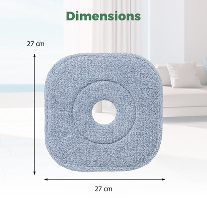 Mop and Bucket Set with Wringer Flat Floor Mop and Bucket System with 2/8 Washable Microfiber Pads-Navy