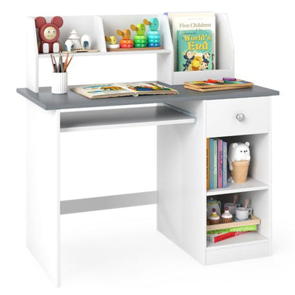 Multifunctional Student Desk and Height Adjustable Swivel Desk Chair
