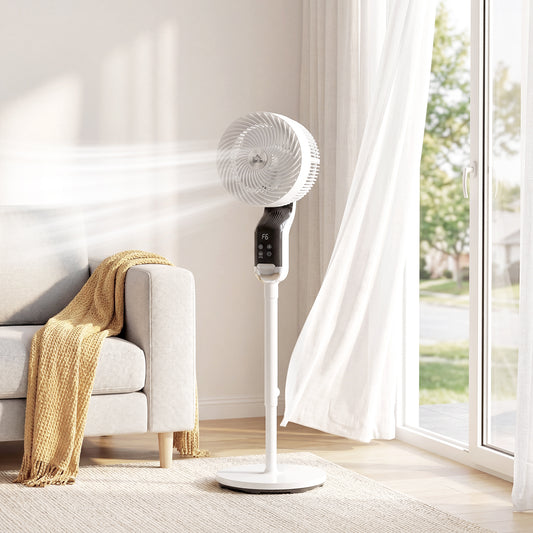 HOMCOM 20 dB Silent Standing Fan, 41" Pedestal Fan with Remote, 85Â° Oscillating, 8 Speeds, Adjustable Height, 12H Timer
