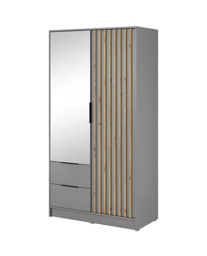 Nelly Hinged Door Wardrobe 105cm [Mirror]