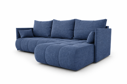 Corner Sofa Bed NESSA Denim blue