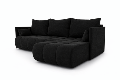 Corner Sofa Bed NESSA Black