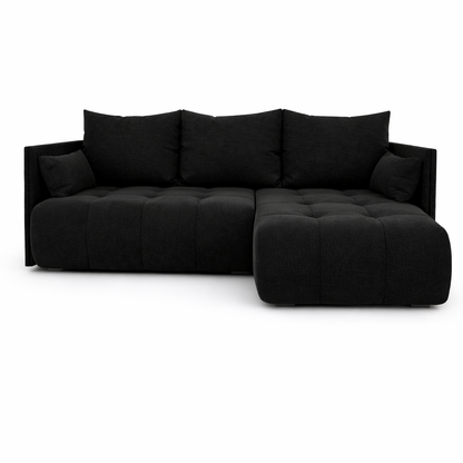 Corner Sofa Bed NESSA Black