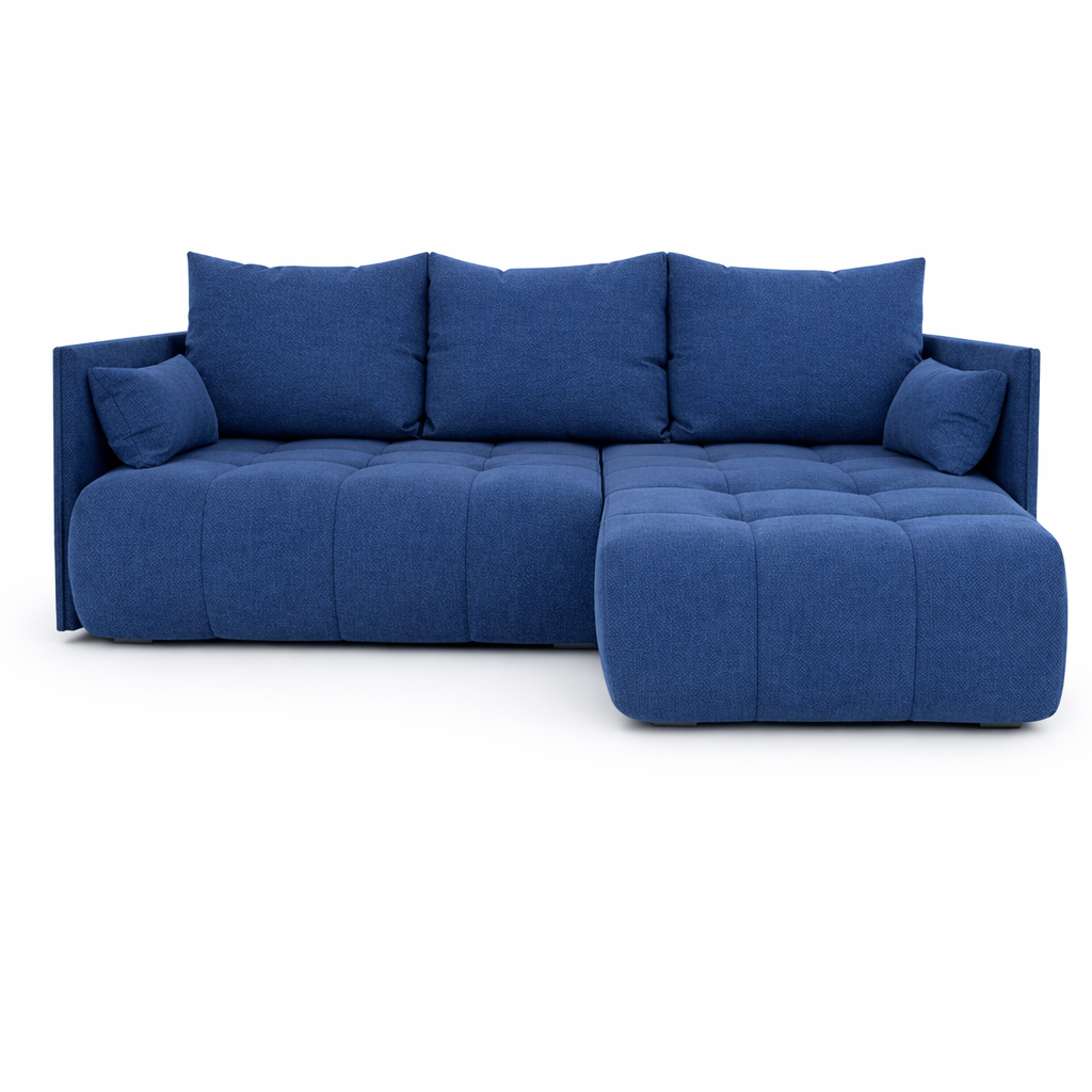 Corner Sofa Bed NESSA Royal Blue
