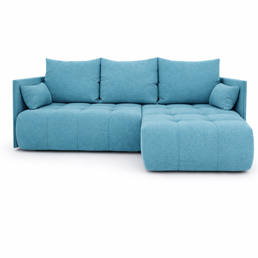Corner Sofa Bed NESSA Turquoise