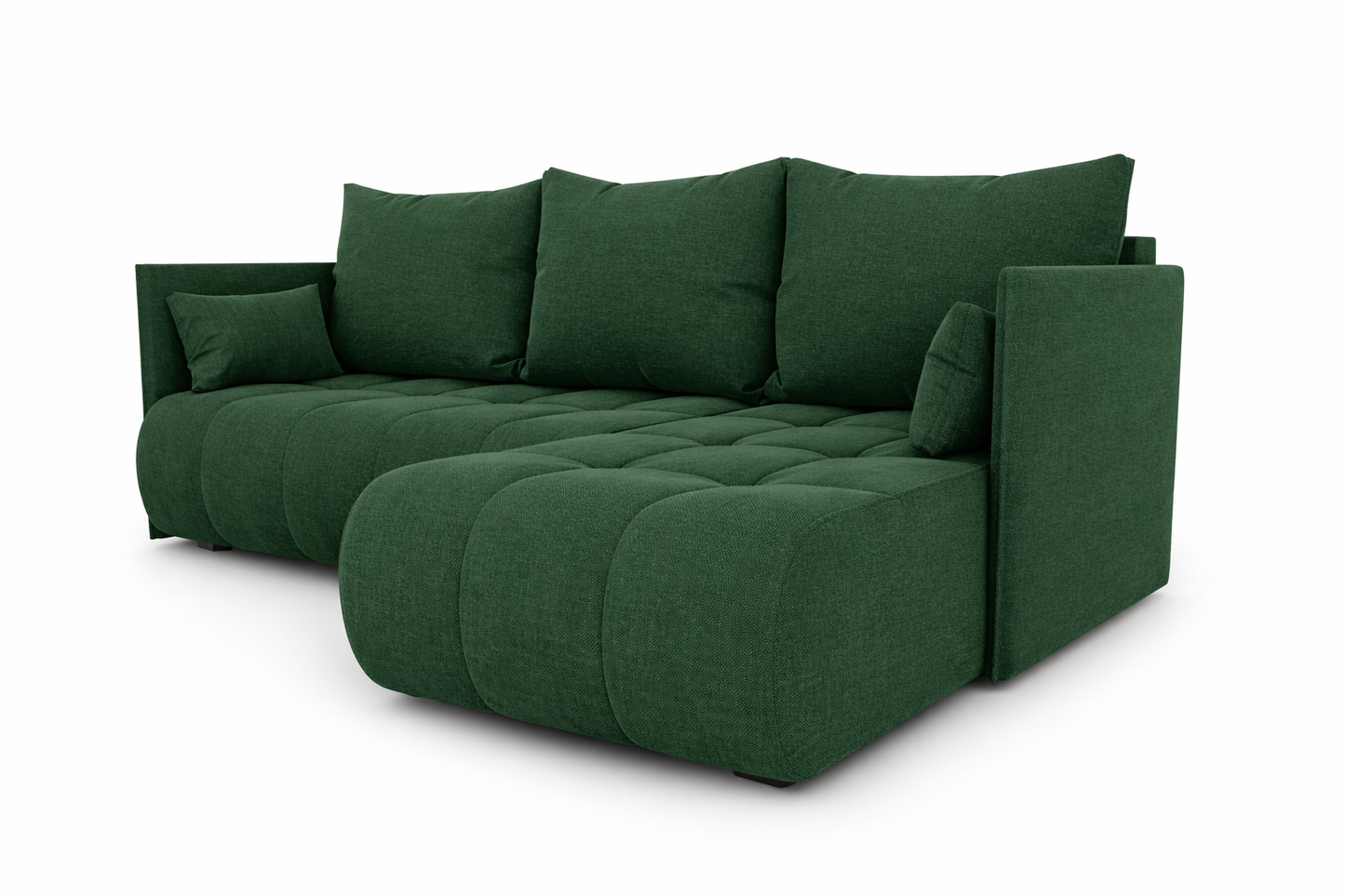 Corner Sofa Bed NESSA Deep forest green