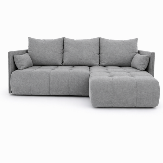 Corner Sofa Bed NESSA Light grey