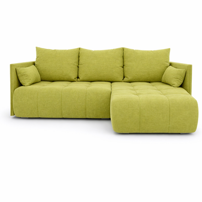 Corner Sofa Bed NESSA Lime green