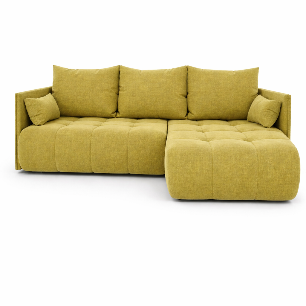 Corner Sofa Bed NESSA Olive Green