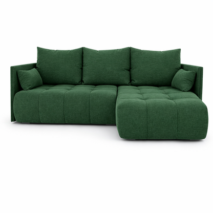 Corner Sofa Bed NESSA Racing Green