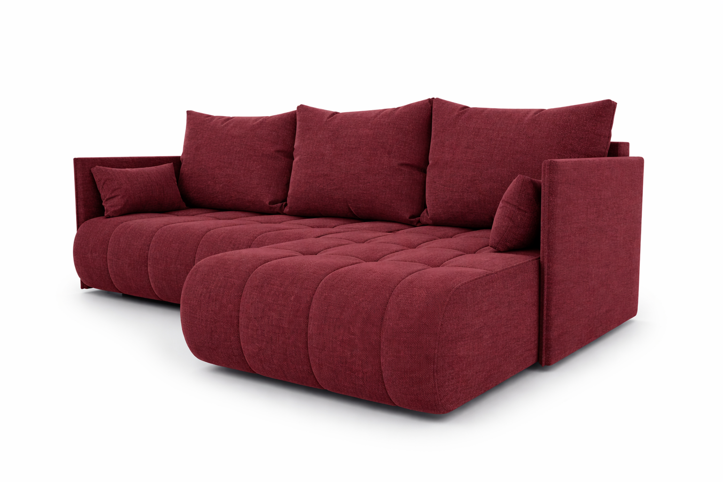Corner Sofa Bed NESSA Burgundy