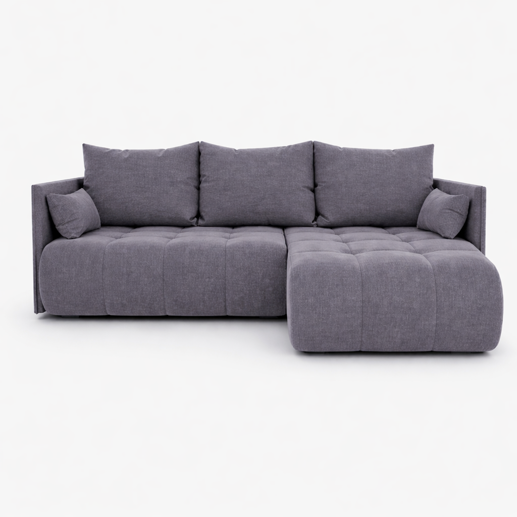 Corner Sofa Bed NESSA Medium Grey